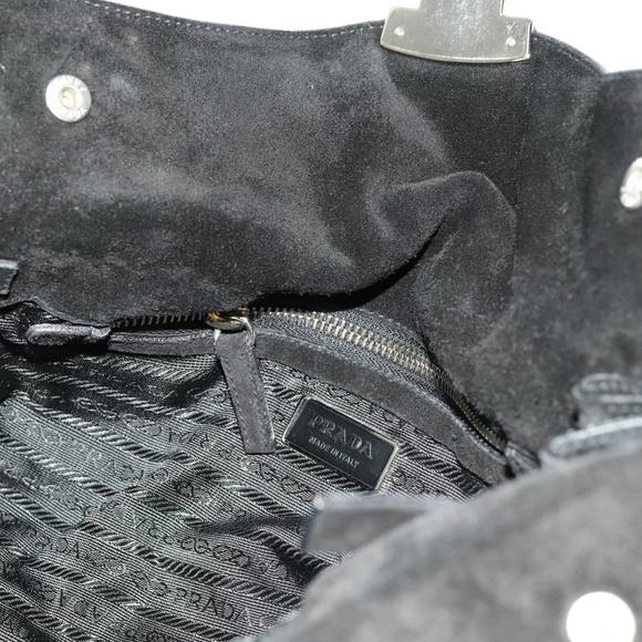 PRADA Shoulder Bag Suede Black Auth bs13416 - Picture 10 of 16